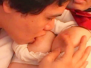 Filling Japanese student's hungry slit with teacher's love juice