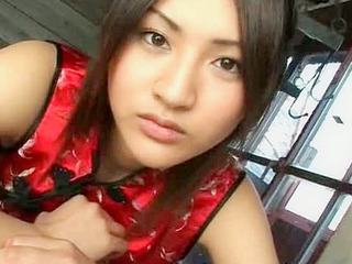 Sexy Japanese girl in Tokyo shows her nipples and fucks like a pornstar.